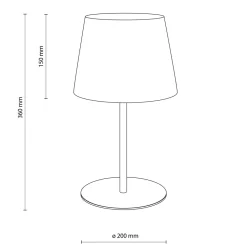Abatjour lampada da comodino sabbia con paralume per camera da letto moderna