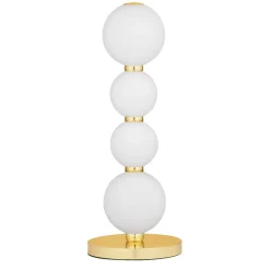 Abat jour lampada da comodino oro sfere di vetro led 10w 3000k