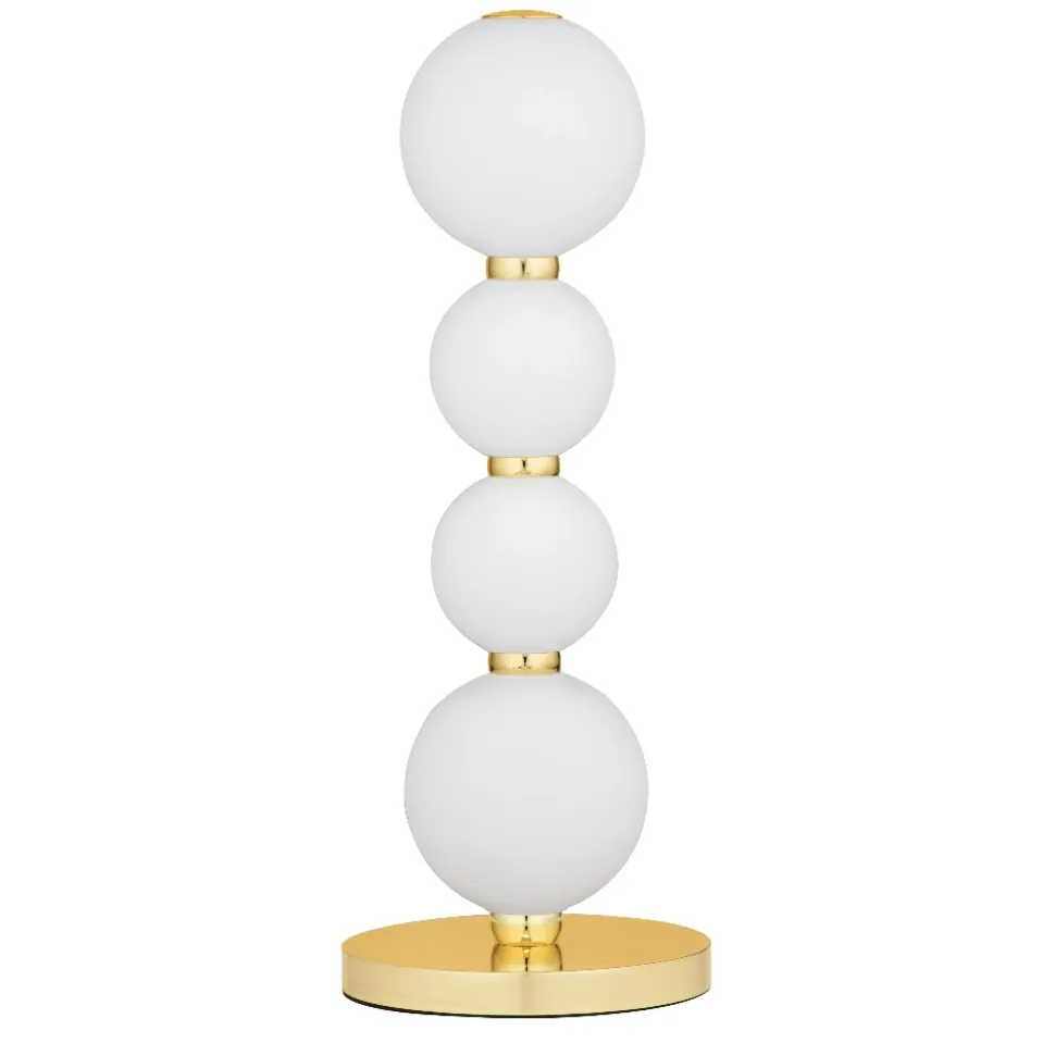 Abat jour lampada da comodino oro sfere di vetro led 10w 3000k