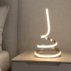 Abat-jour lampada da comodino ricciolo moderna led 15w 4500k fp