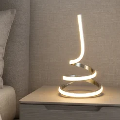 Abat-jour lampada da comodino ricciolo moderna led 15w 4500k fp
