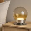 Abat-jour lampada jotto moderna vetro trasparente ambra miloox