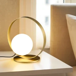Abat-jour lampada oro da comodino led 5w 3000k
