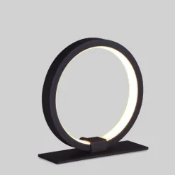 Abat-jour nera lampada da comodino per camera da letto moderna