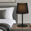 Abat-jour nera moderna per comodini camera da letto