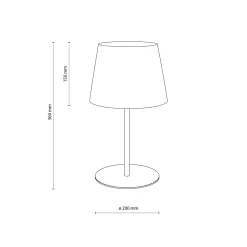 Abat-jour nera moderna per comodini camera da letto