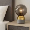 Abat-jour per camera da letto grigio oro