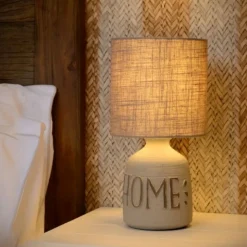 Abat-jour per camera da letto shabby chic lampada da comodino di ceramica