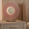 Abat jour per cameretta ondaluce lt candy vetro rosa led moderna