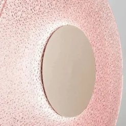 Abat jour per cameretta ondaluce lt candy vetro rosa led moderna