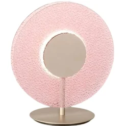 Abat jour per cameretta ondaluce lt candy vetro rosa led moderna