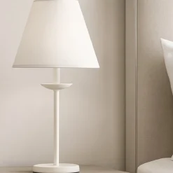 Abat-jour shabby chic bianco lampada comodino ducale perenz illuminazione