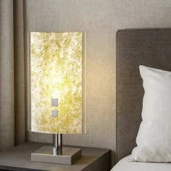 Abat-jour vetro foglia oro top light shadow