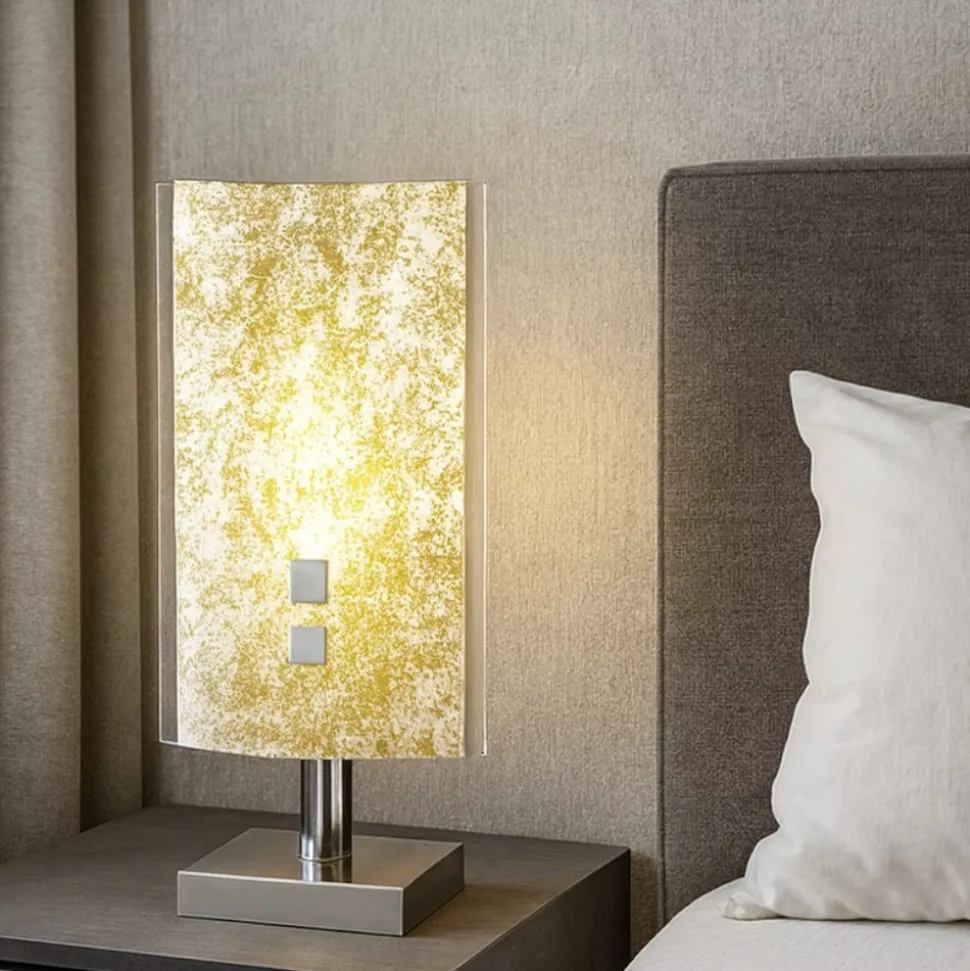 Abat-jour vetro foglia oro top light shadow