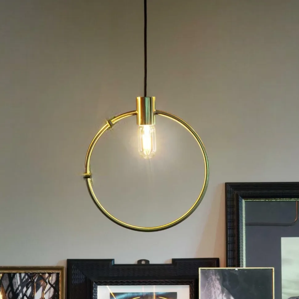Abc sp1 round ideal lux round lampadario particolare cerchio ottone oro