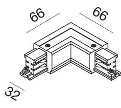 Accessori gea giunto a l per connessione elettrica meccanica binario trifase bianco gea luce