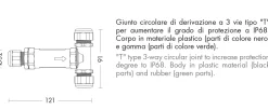 Accessori giunto circolare di derivazione a 3 vie tipo t