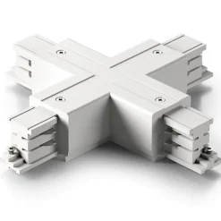 Accessorio giunto a x per connessione elettrica meccanica binario trifase bianco gea luce