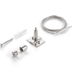 Accessorio kit cavo singolo acciaio senza rosone binario a sospensione bianco monofase ego