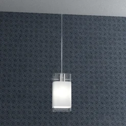 Accessorio kit lampada a sospensione cilindro per binario monofase bianco