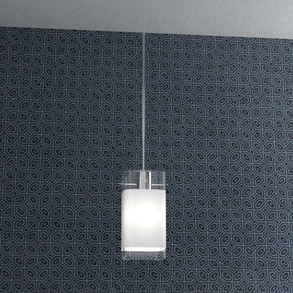 Accessorio kit lampada a sospensione cilindro per binario monofase bianco