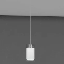 Accessorio kit lampada a sospensione cilindro per binario monofase bianco