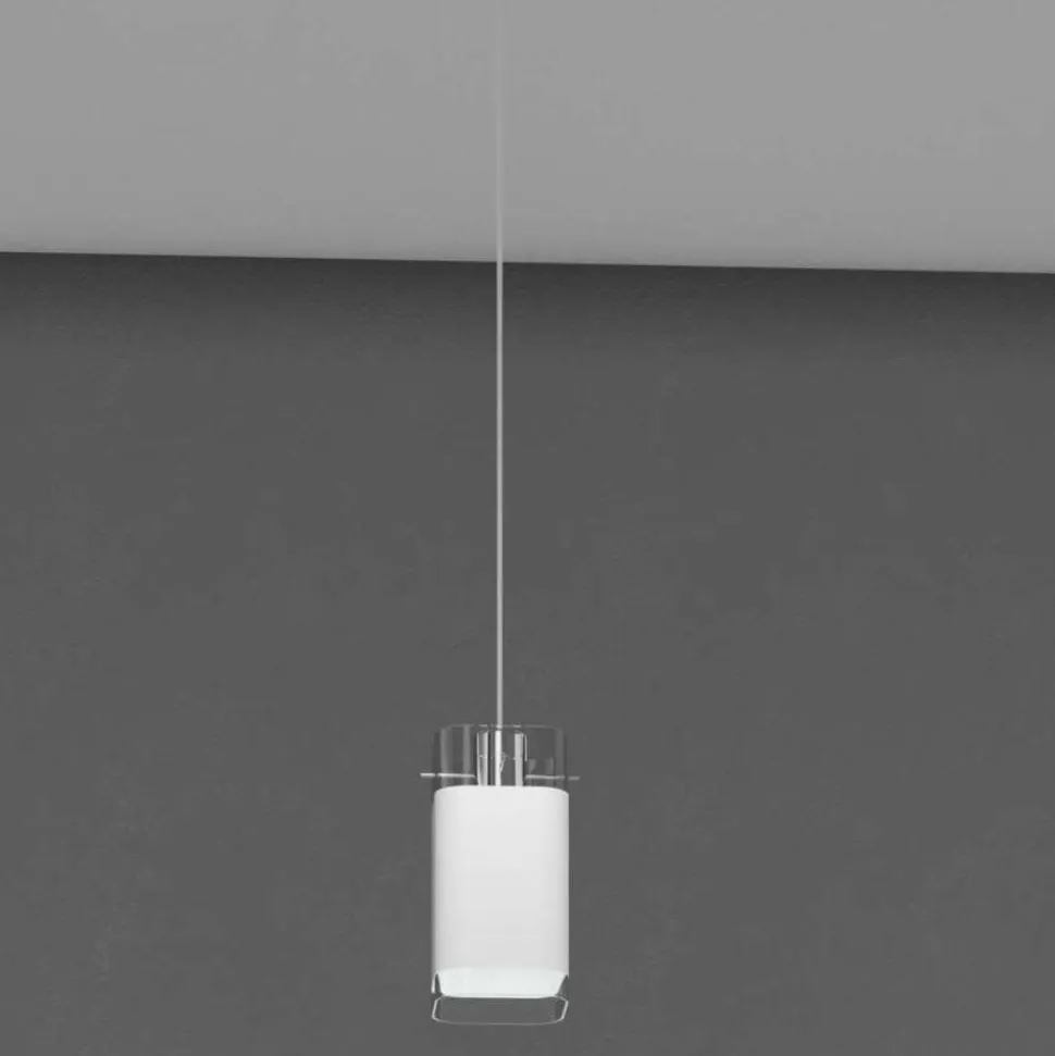 Accessorio kit lampada a sospensione cilindro per binario monofase bianco