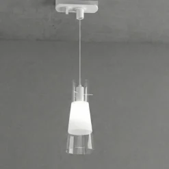 Accessorio lampada a sospensione per binario monofase bianco