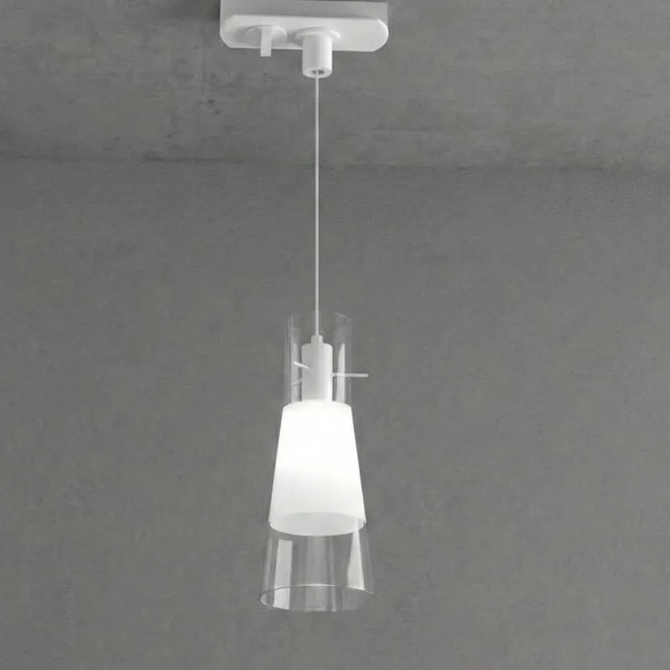 Accessorio lampada a sospensione per binario monofase bianco