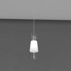 Accessorio lampada a sospensione per binario monofase bianco