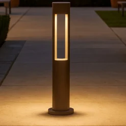Acqua pt1 lampione per esterno ip44 marrone ideal lux