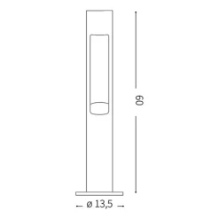 Acqua pt1 lampione per esterno ip44 marrone ideal lux