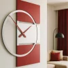 Adam orologio da parete moderno legno rosso rubino