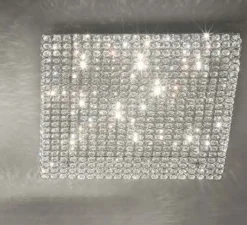Admiral pl8 grande plafoniera per camera da letto quadrata con cristalli ideal lux
