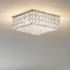Admiral pl4 plafoniera quadrata cromo cristalli trasparenti ideal lux