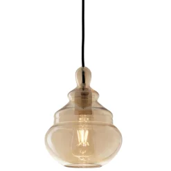 Adone miloox lampadario in vetro miele da soggiorno