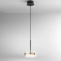 Aere perenz lampada a sospensione oro rosa led 3000k moderna