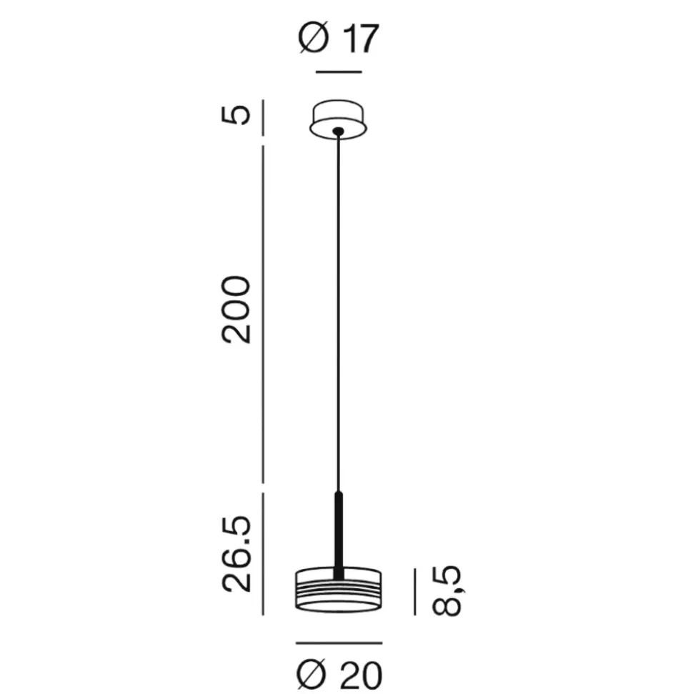 Aere perenz lampada a sospensione oro rosa led 3000k moderna
