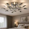 Affralux crystallivs plafoniera per camera da letto cristalli fume cromo