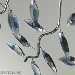 Affralux crystallivs plafoniera per camera da letto cristalli fume cromo