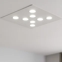 Affralux flet grande plafoniera led bianca moderna quadrata
