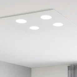 Affralux flet plafoniera led 4x9w moderna quadrata bianca