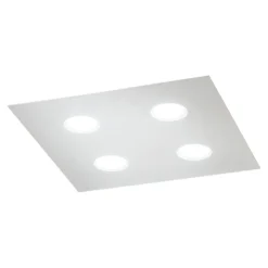 Affralux flet plafoniera led 4x9w moderna quadrata bianca