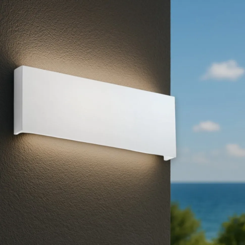 Affralux wally applique esterno bianco 30w 3000k 4000k moderna