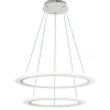 Affralux acryled lampadario led modello doppio anello 36w 3000k