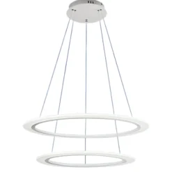 Affralux acryled lampadario led modello doppio anello 36w 3000k