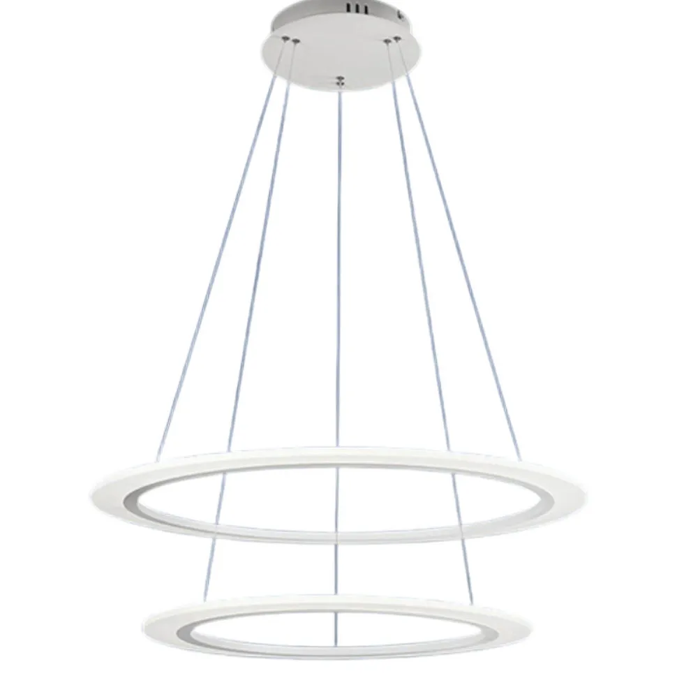 Affralux acryled lampadario led modello doppio anello 36w 3000k