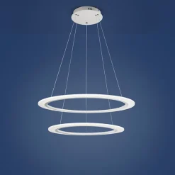 Affralux acryled lampadario led modello doppio anello 36w 3000k
