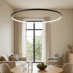 Affralux aluring lampadario moderno led 3200k nero