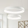 Affralux anelli diodi lampadario led 54w 3200k particolare bianco moderno